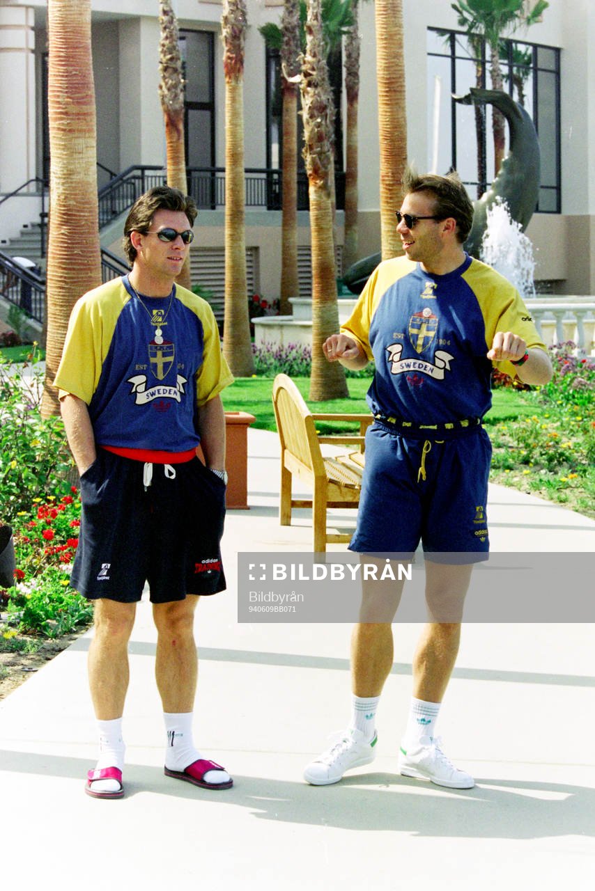 Pontus Kåmark och Lars Eriksson, målvakt, Sverige