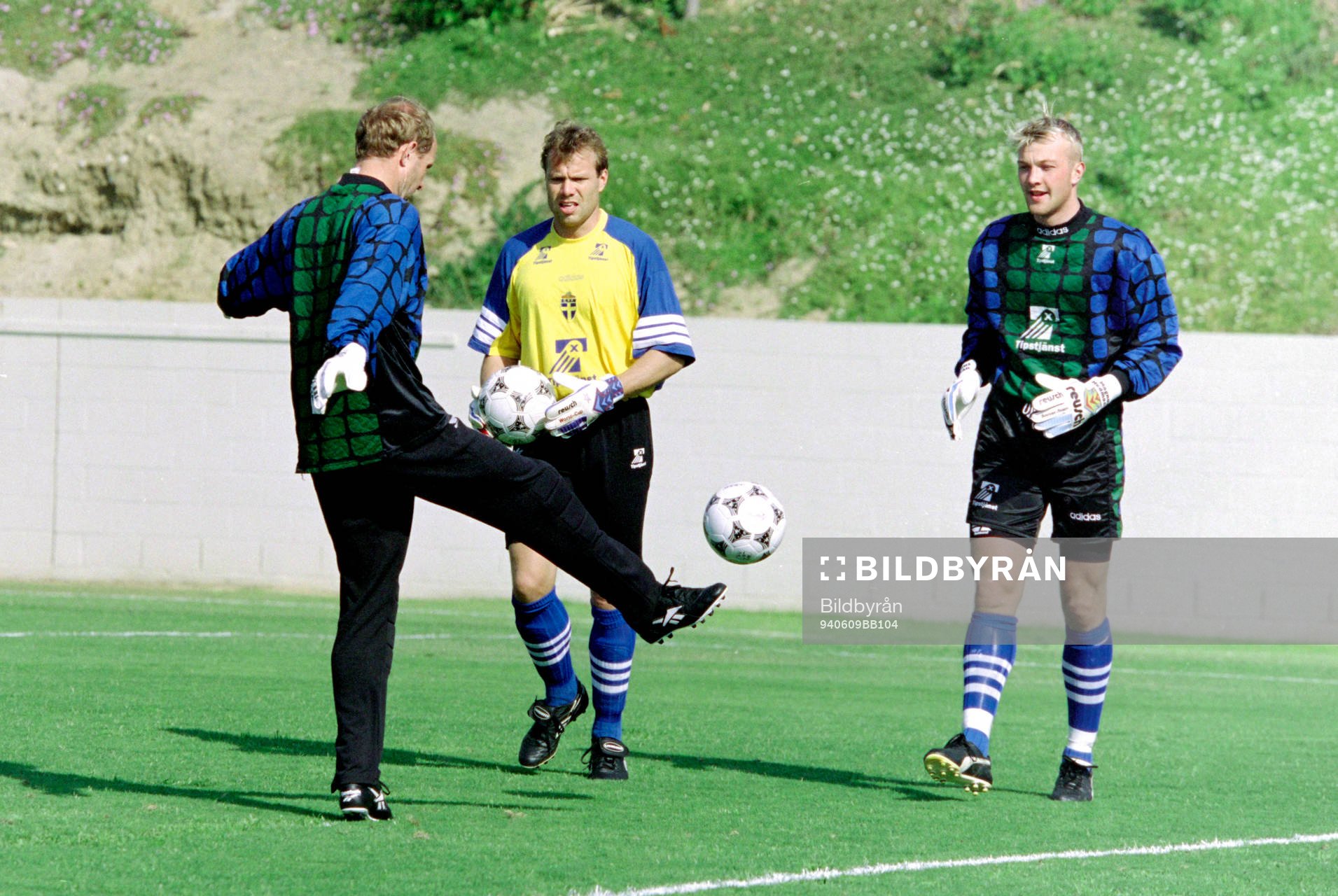 Målvakterna Thomas Ravelli, Lars Eriksson och Magnus Hedman