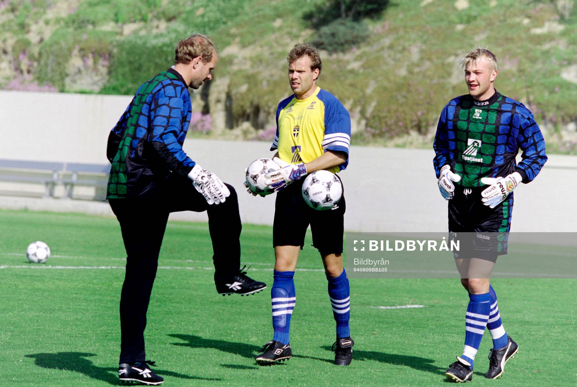 Målvakterna Thomas Ravelli, Lars Eriksson och Magnus Hedman