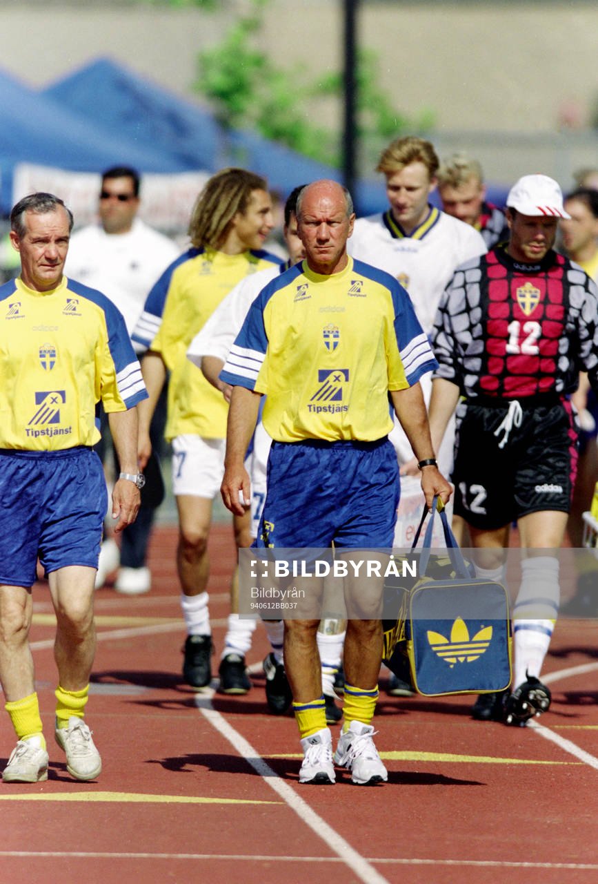 Tord Grip och Tommy Svensson, förbundskapten i Sverige