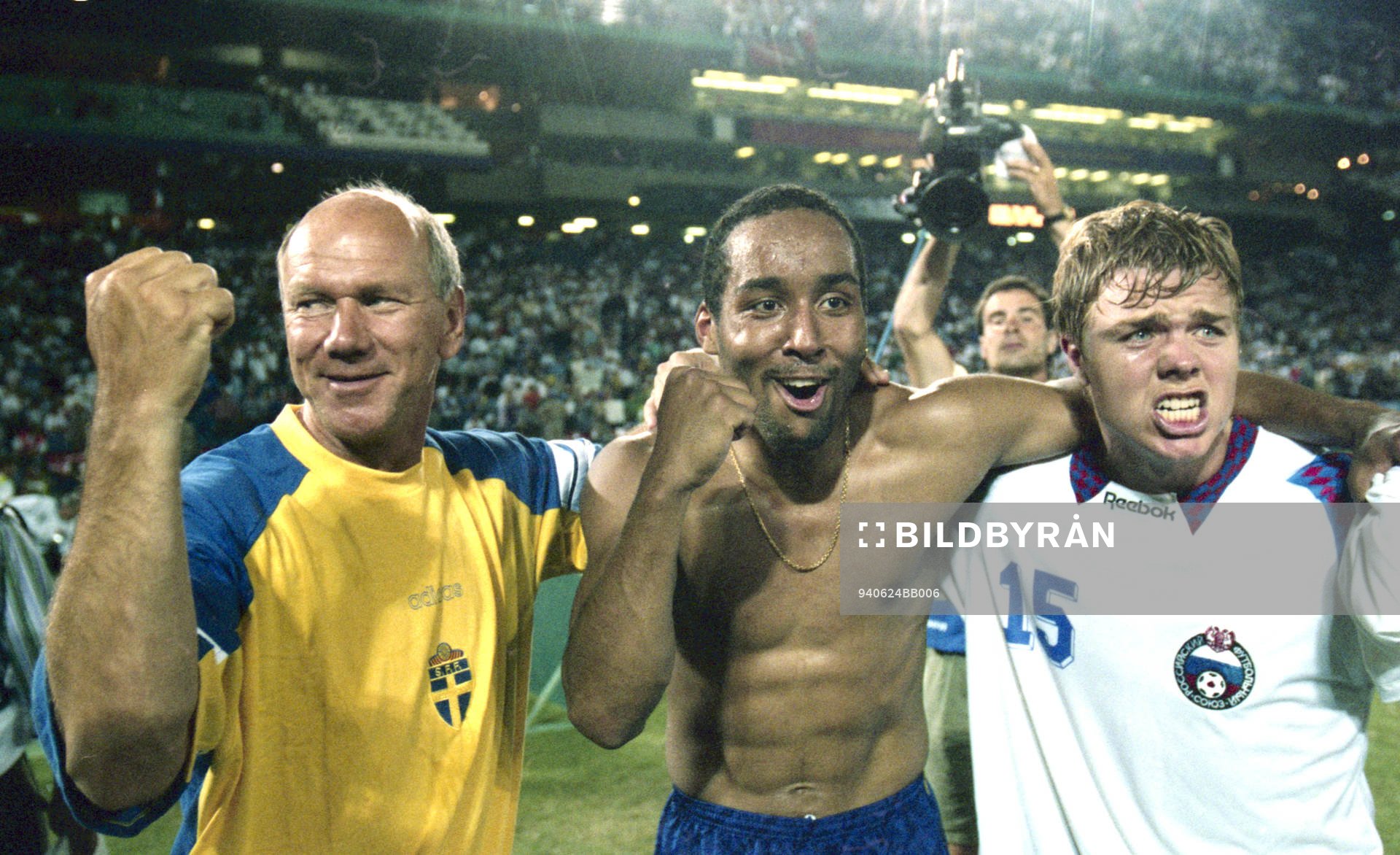 Tommy Svensson, förbundskapten, Martin Dahlin och Tomas