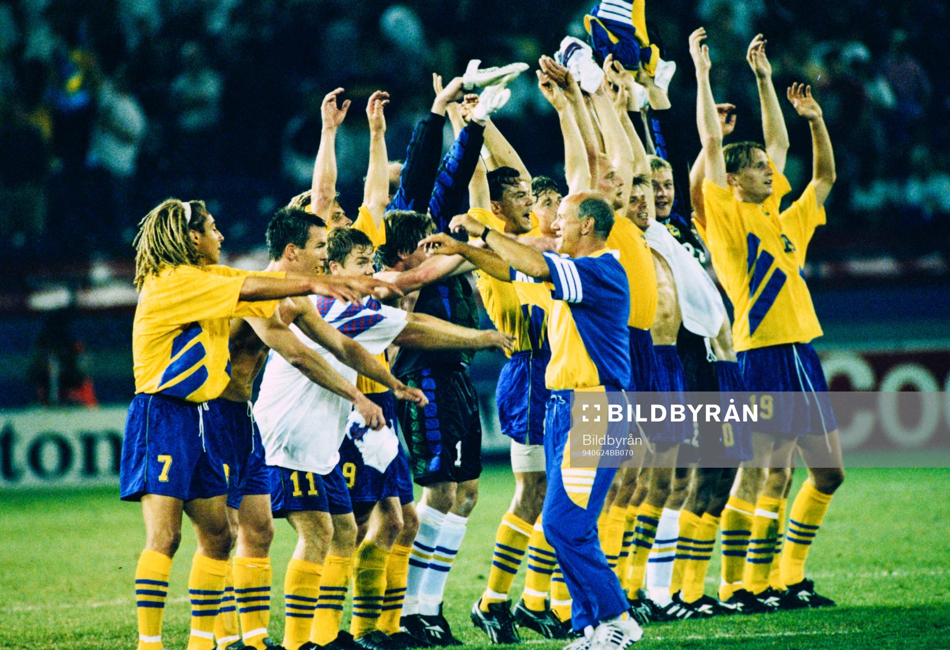 Fotboll, VM94, Gruppspel, Sverige - Ryssland 3-1 i Detroit.