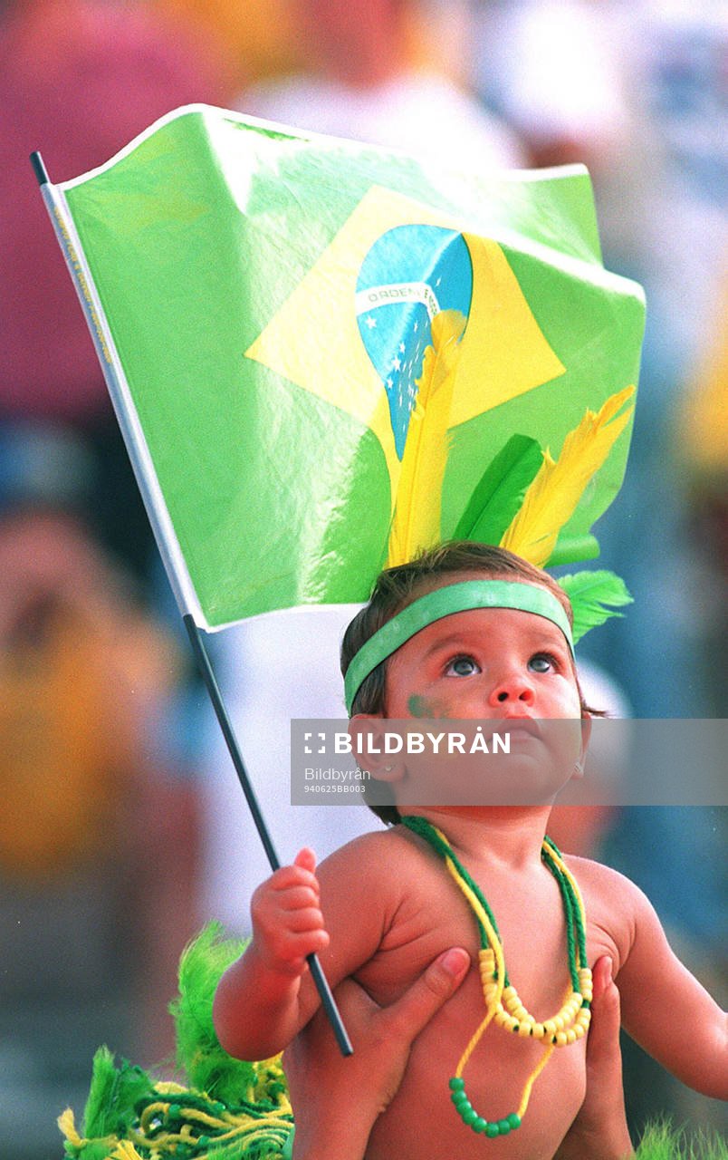 Supporter, flicka, Brasilien