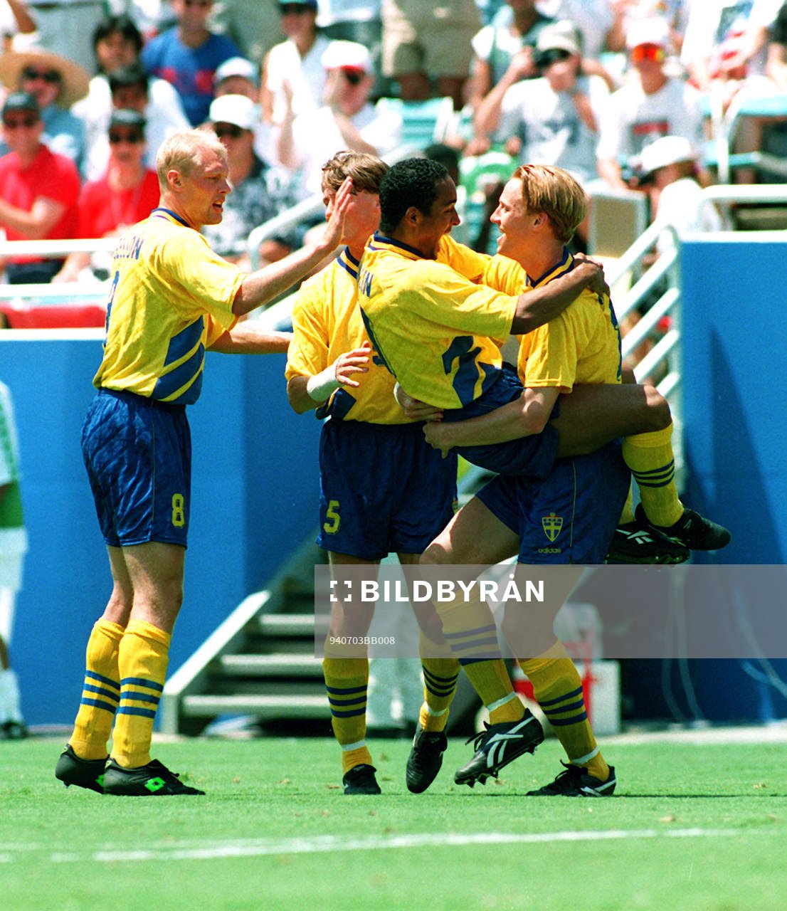 Klas Ingesson, Roger Ljung (skymd), Martin Dahlin och