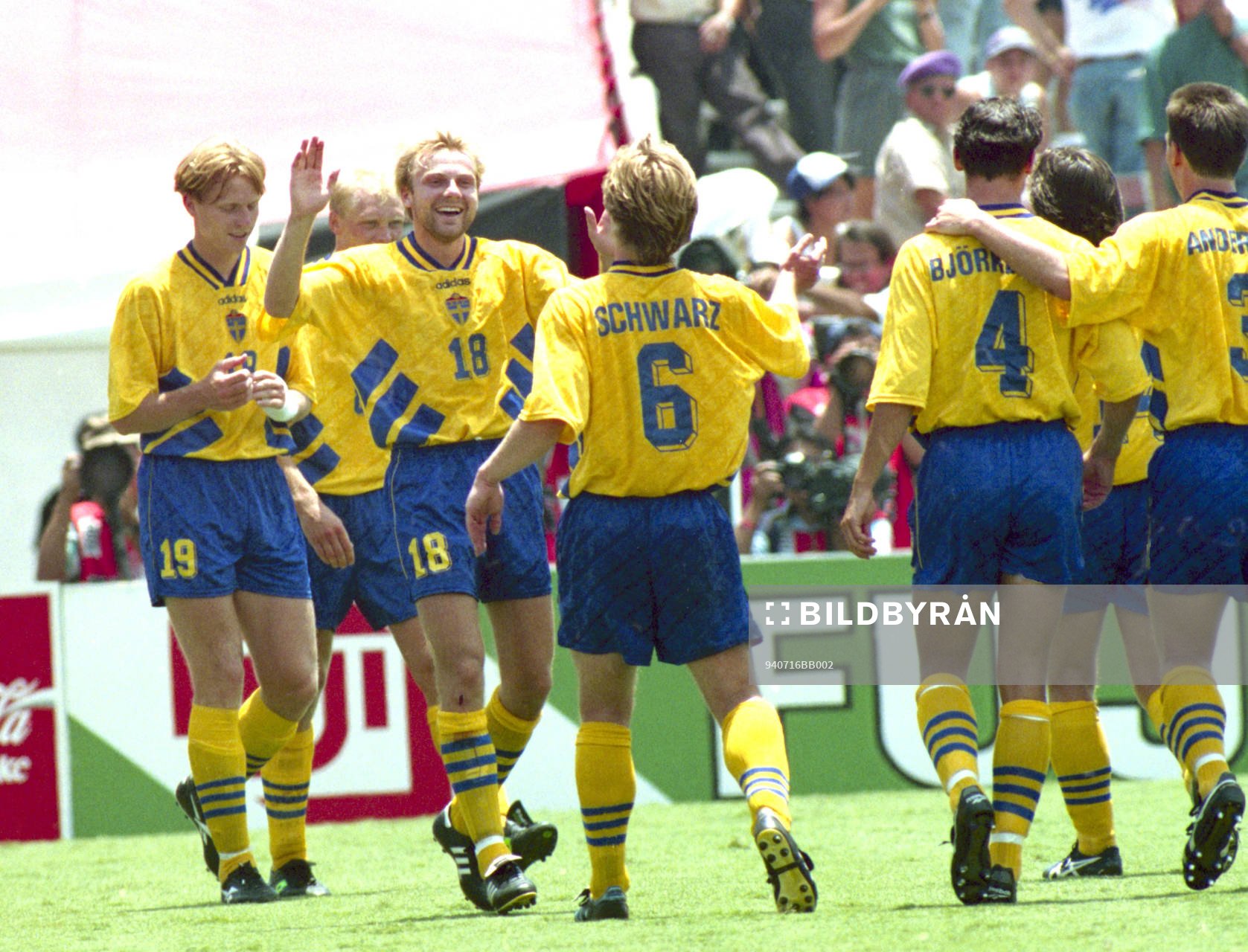 Håkan Mild, Kennet Andersson och Stefan Schwarz, Sverige