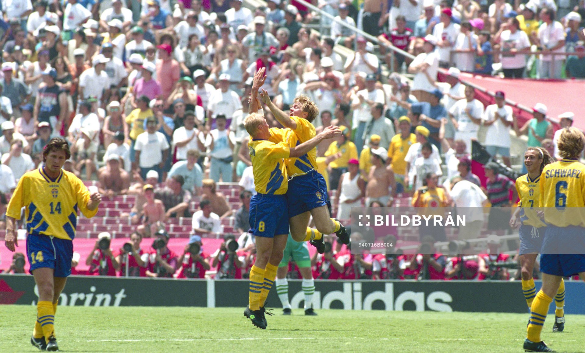 Jubel, Glädje, Klas Ingesson, Tomas Brolin, Sverige