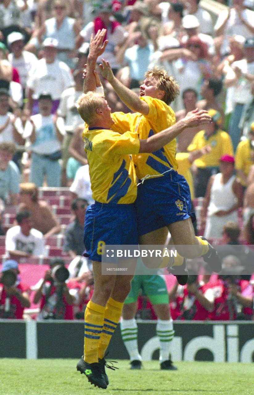 Jubel, Glädje, Klas Ingesson, Tomas Brolin, Sverige