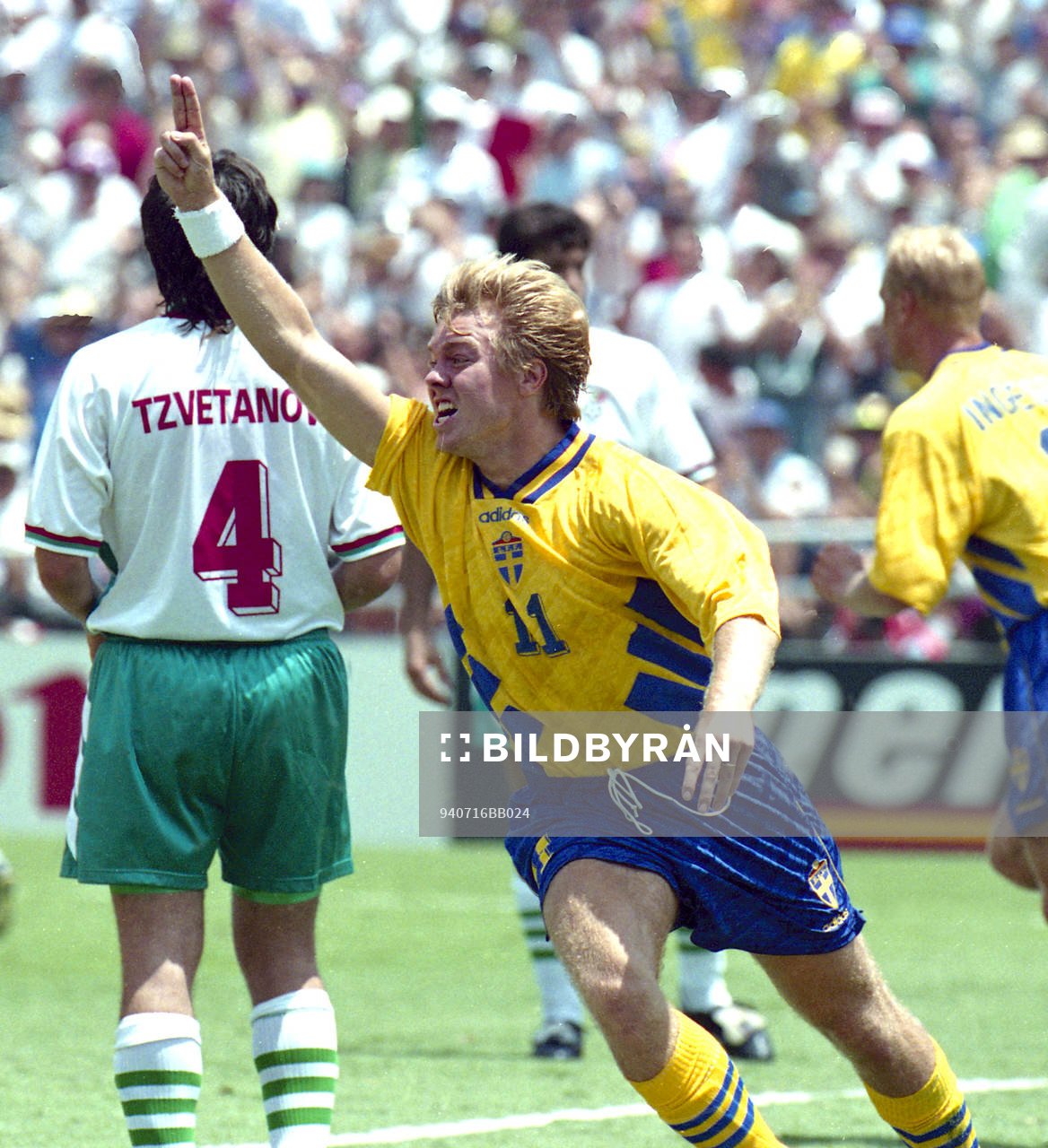 Jubel, glädje, Henrik Larsson och Tomas Brolin, Sverige