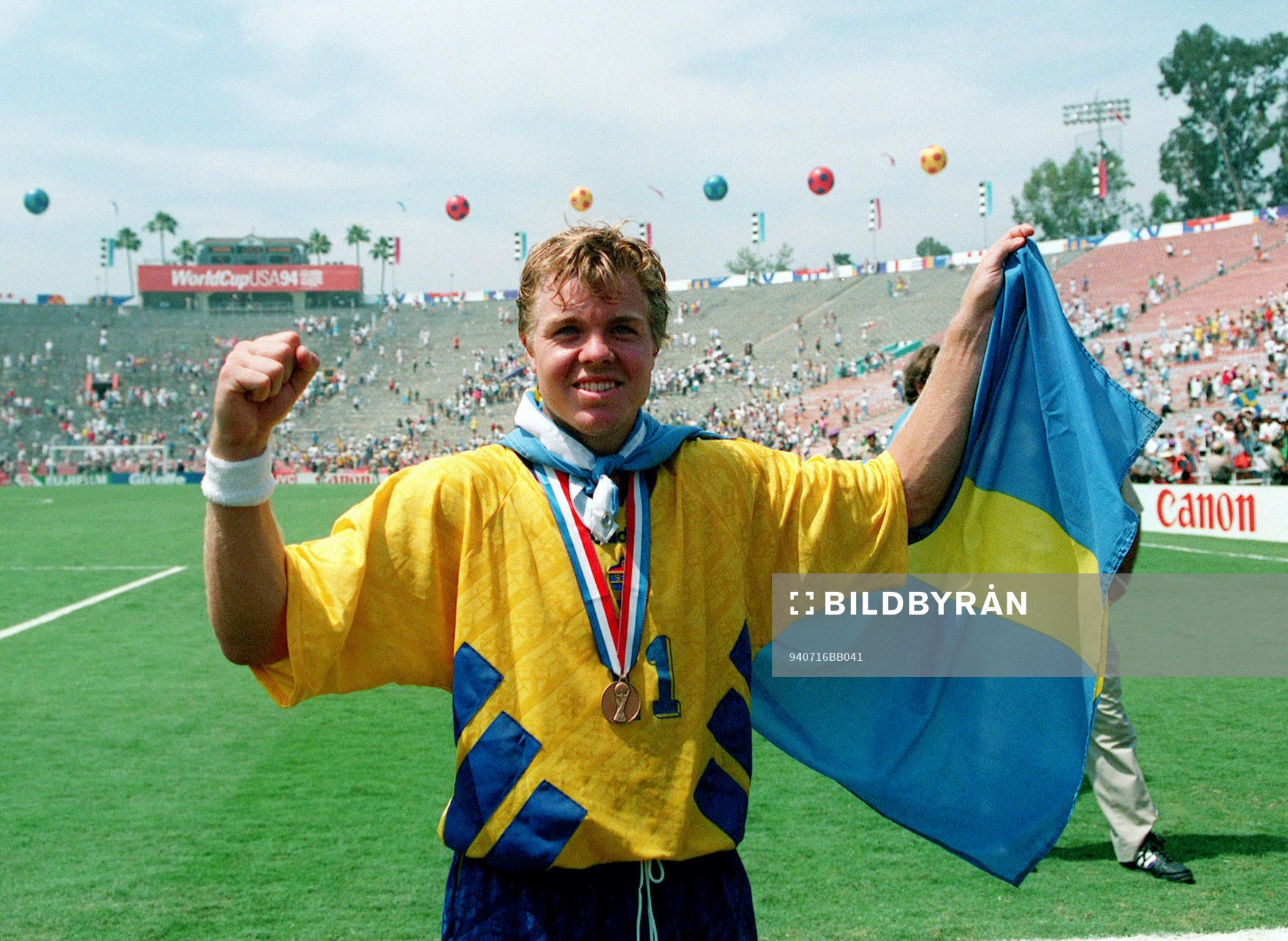 Fotboll VM94, Bronsmatch, Sverige - Bulgarien 4-0 -- Tomas