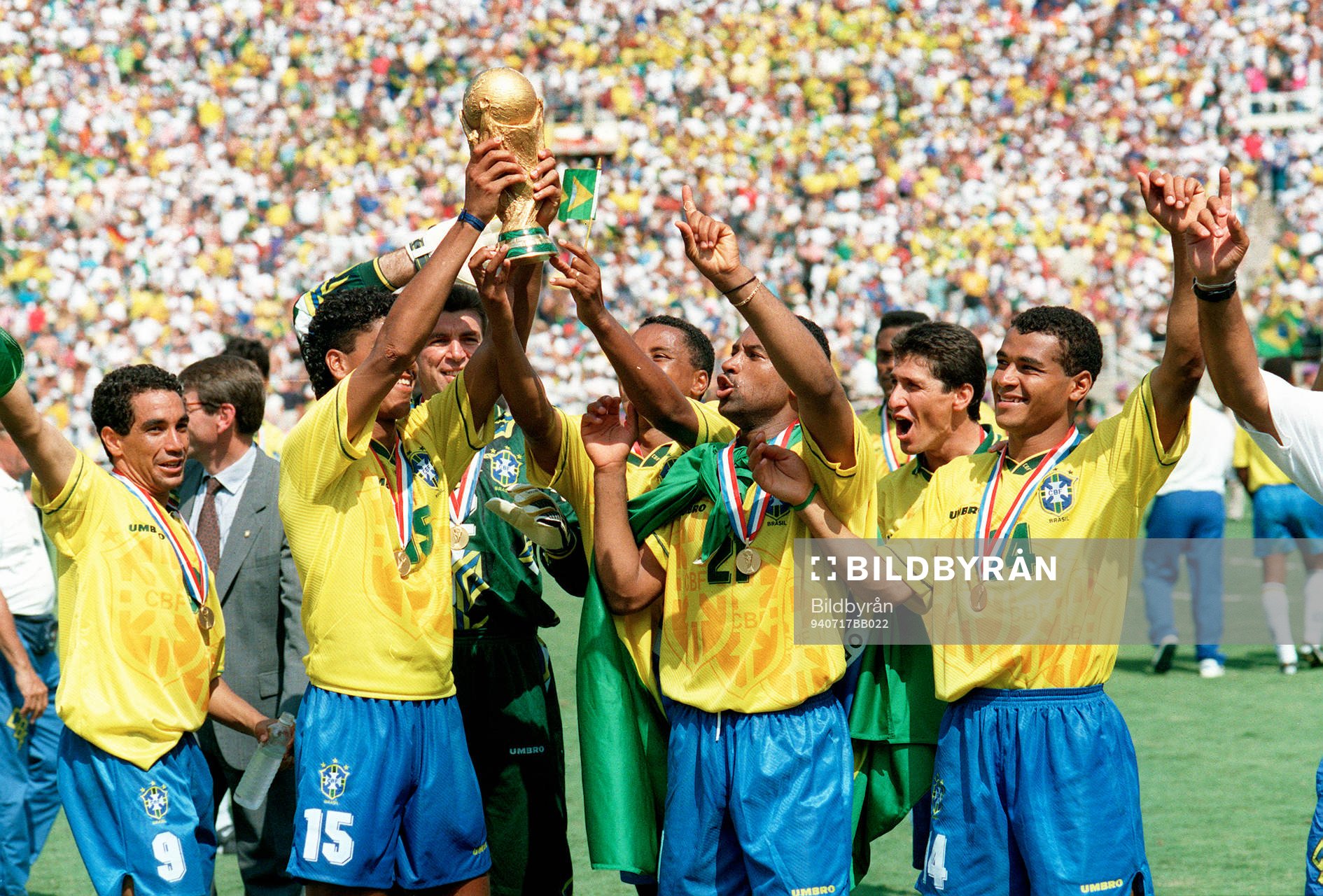 Brasilien, lagbild, världsmästare, guld, medalj, pokal,
