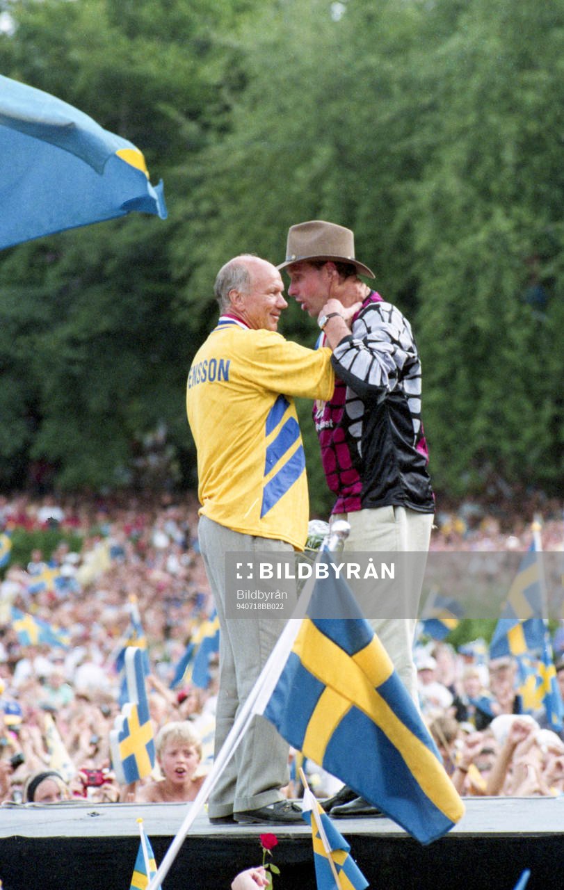 Tommy Svensson, förbundskapten och Thomas Ravelli,