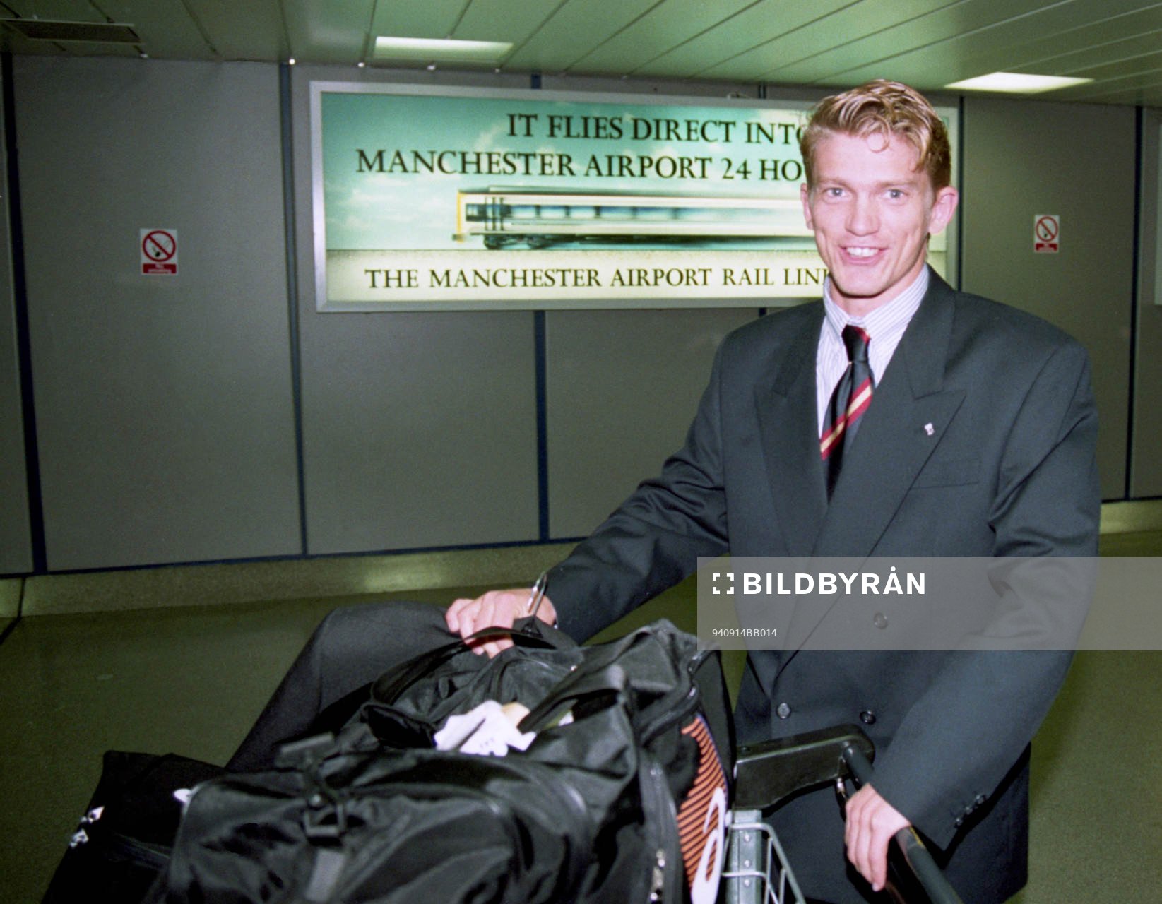 Jesper Blomqvist  på flygplatsen