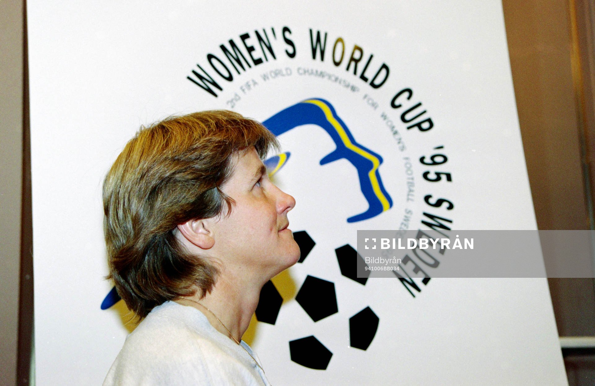 Fotboll, Damer, Presskonferens inför VM 1995: Pia Sundhage, Sverige.