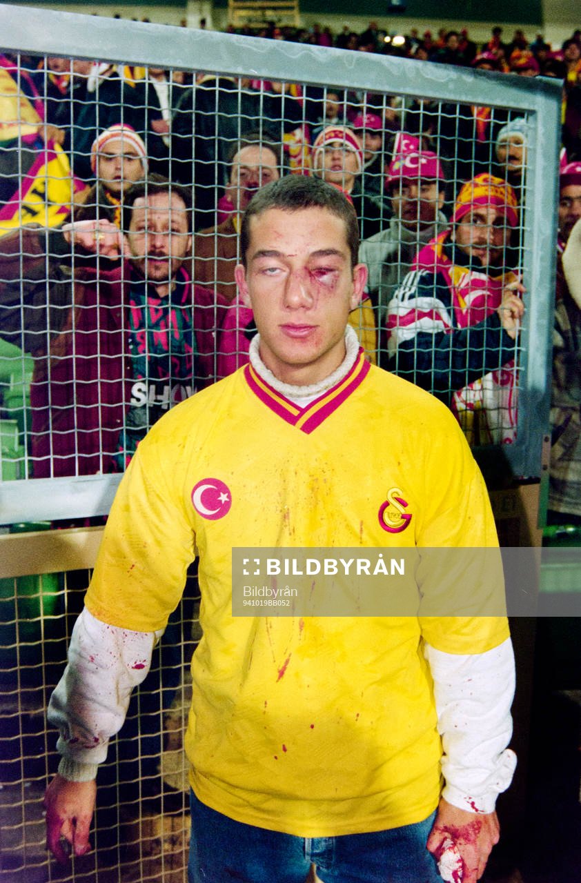 En misshandlad galatasaraysupporter
