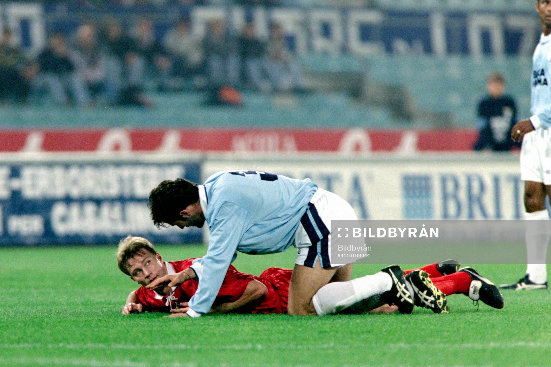 Fotboll, Uefacupen, Lazio - Trelleborg, 1-0: Joachim Karlsson, Trelleborg.