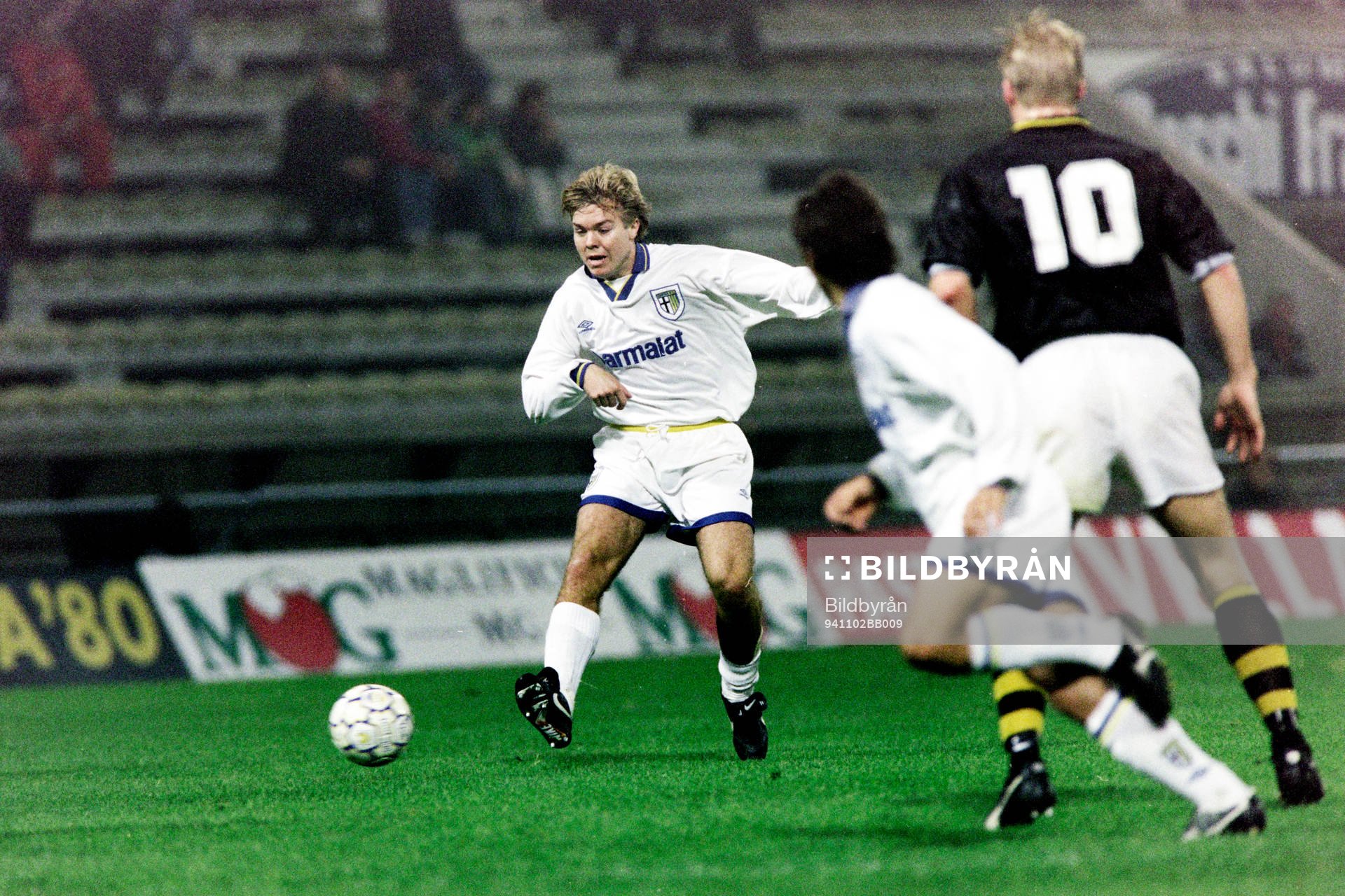 Fotboll, Uefacupen, Parma - AIK, 2-0: Tomas Brolin, Parma. 