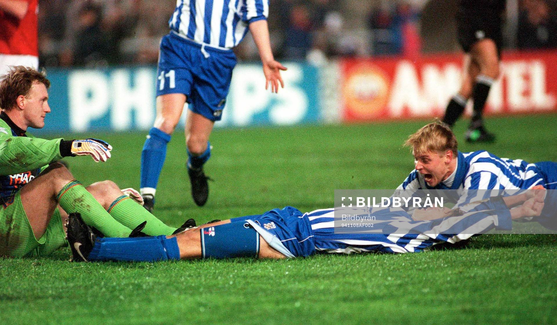 IFK Göteborg - Manchester United. Jesper Blomqvist, jubel