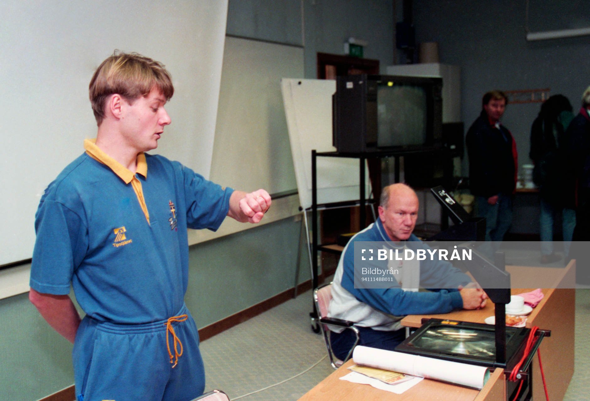 Hans Hultman, presschef och Tommy Svensson, förbundskapten