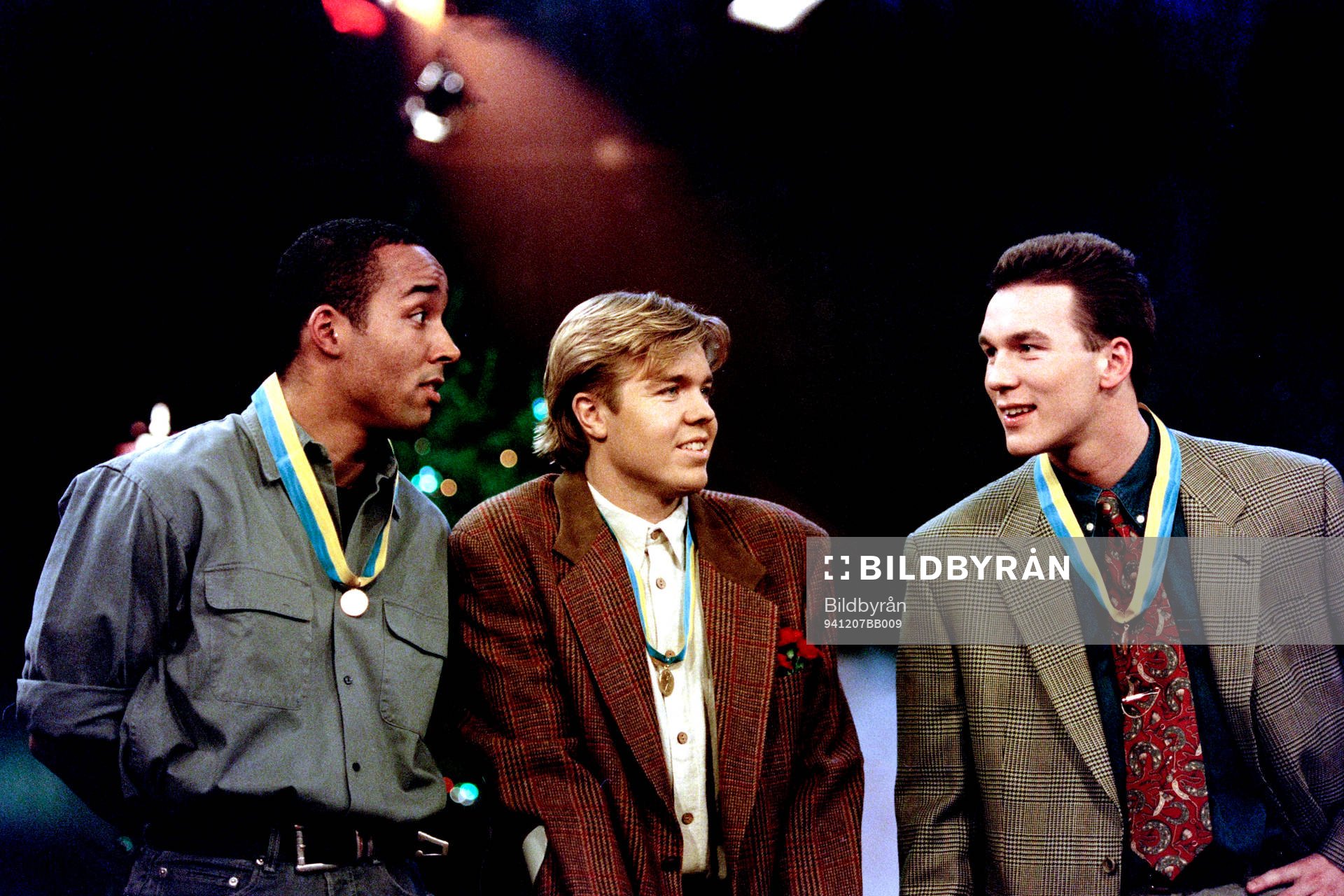 Martin Dahlin, Tomas Brolin och Patrik Andersson, Sverige