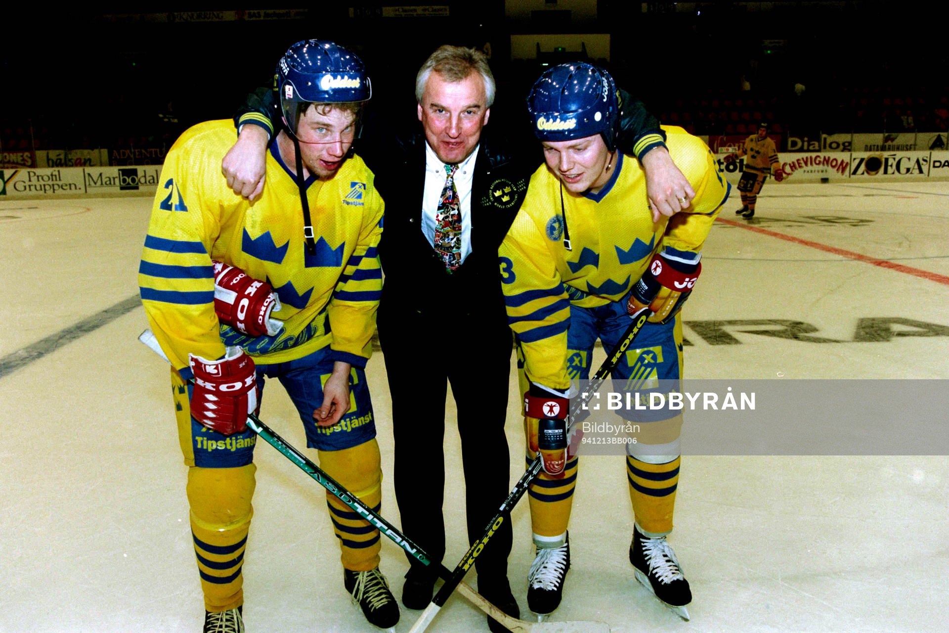 Peter Forsberg, Curt Lundmark, förbundskapten och Mats