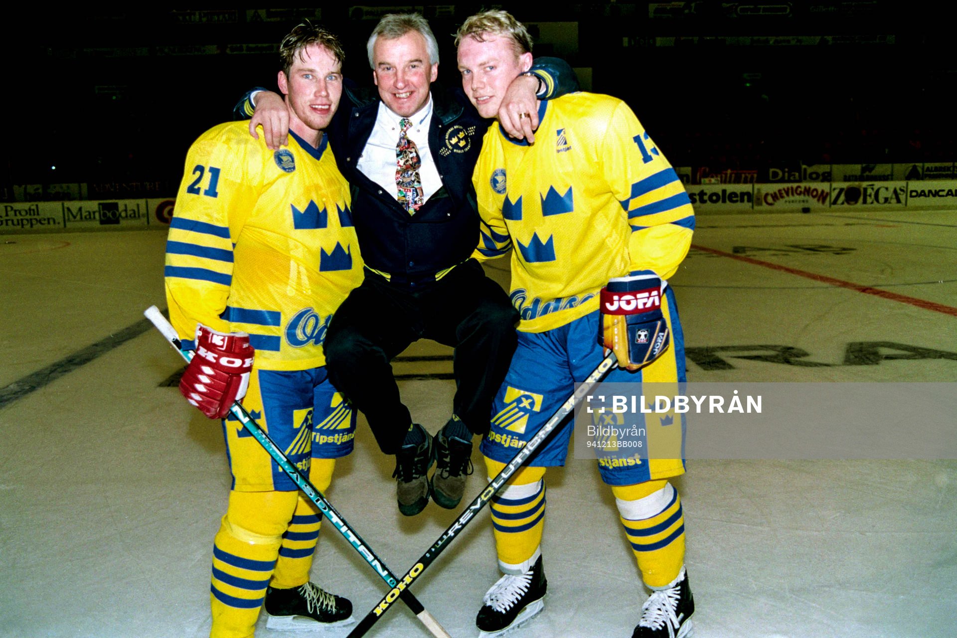 Peter Forsberg, Curt Lundmark, förbundskapten och Mats
