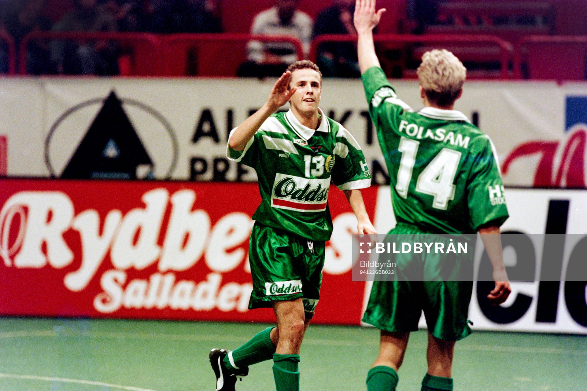 Hammarbys Jens Gustafsson och Peter Thörnqvist jublar