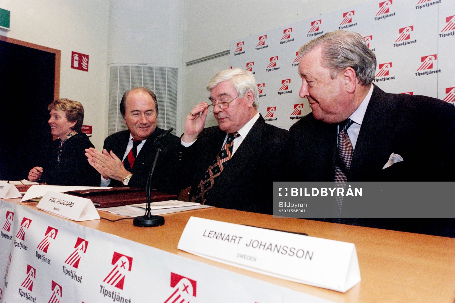 Susanne Erlandsson, Joseph S. Blatter, Poul Hyldgaard och