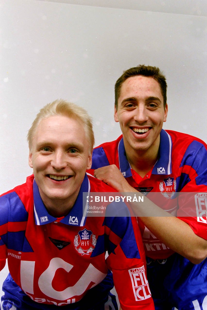 Fotboll, Allsvenskan, Helsingborg, Porträtt: Christer Fursth och Magnus Powell.