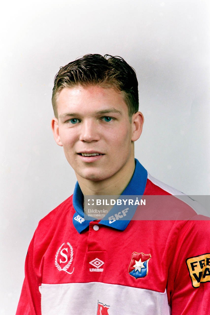 Fotboll, Allsvenskan, Örgryte, Porträtt: Marcus Allbäck. 