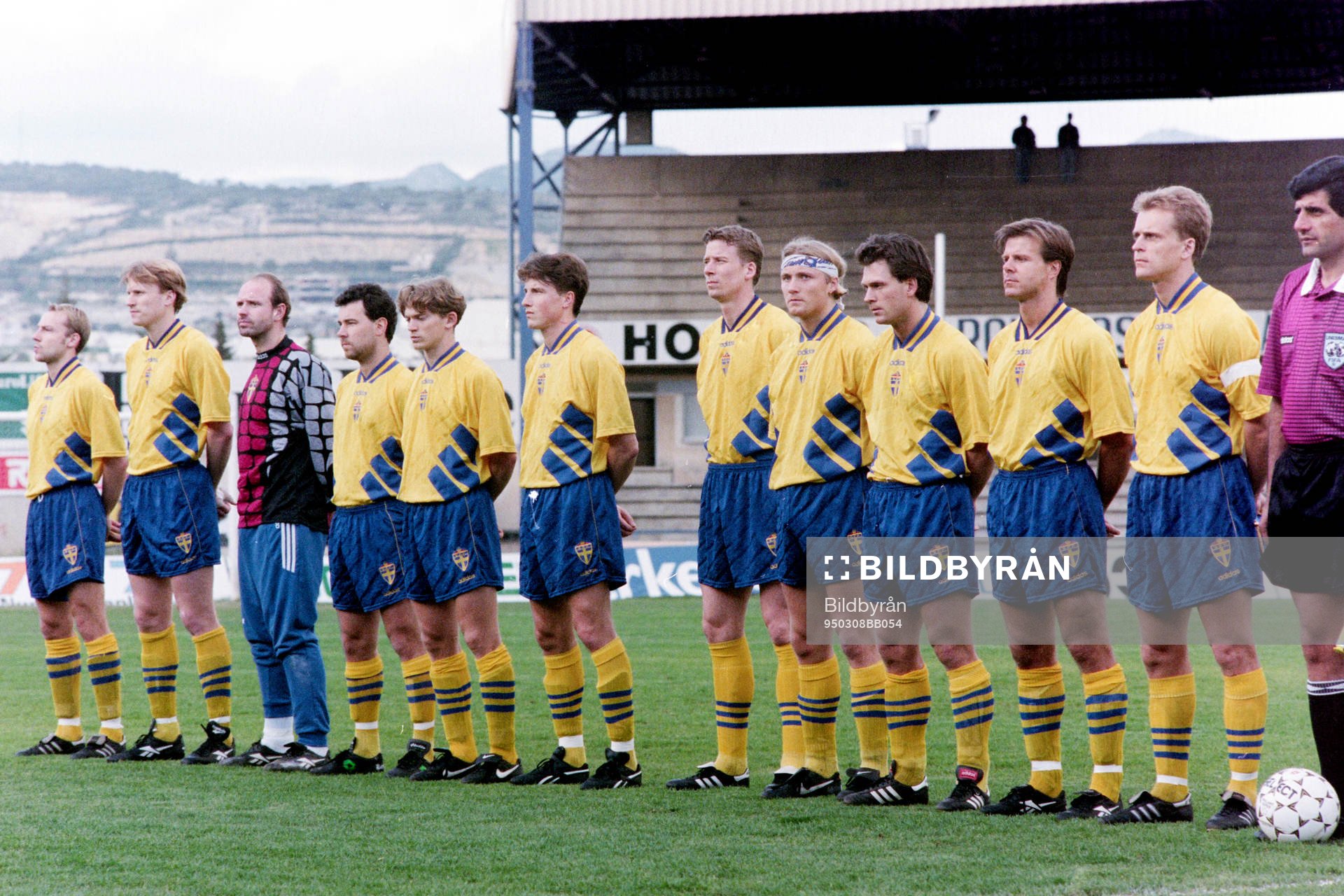 Sveriges startelva fr. v Håkan Mild, Kennet Andersson,