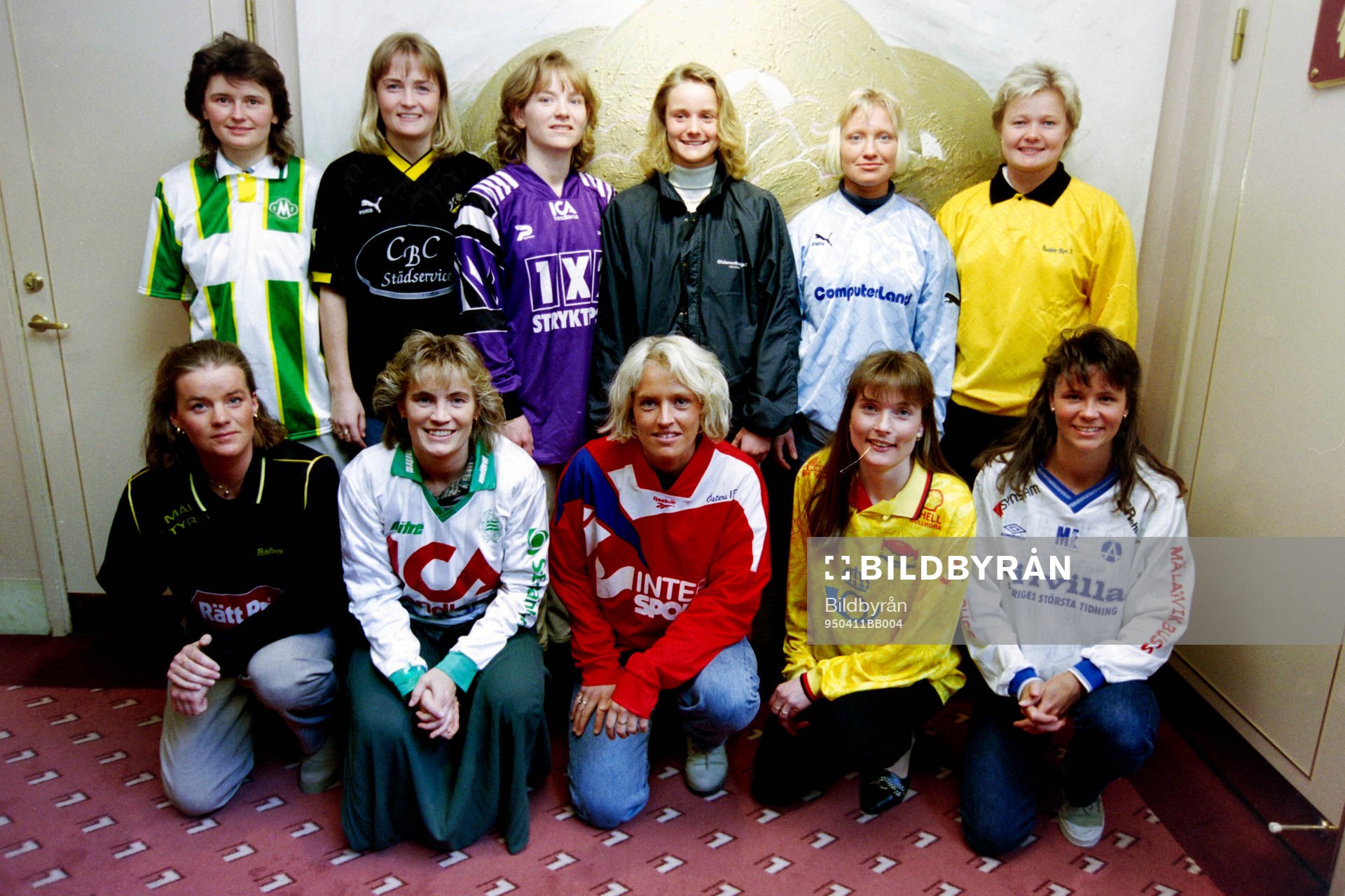 Bakre raden fr. v: Luiza Pendyk, Mallbacken, Paula