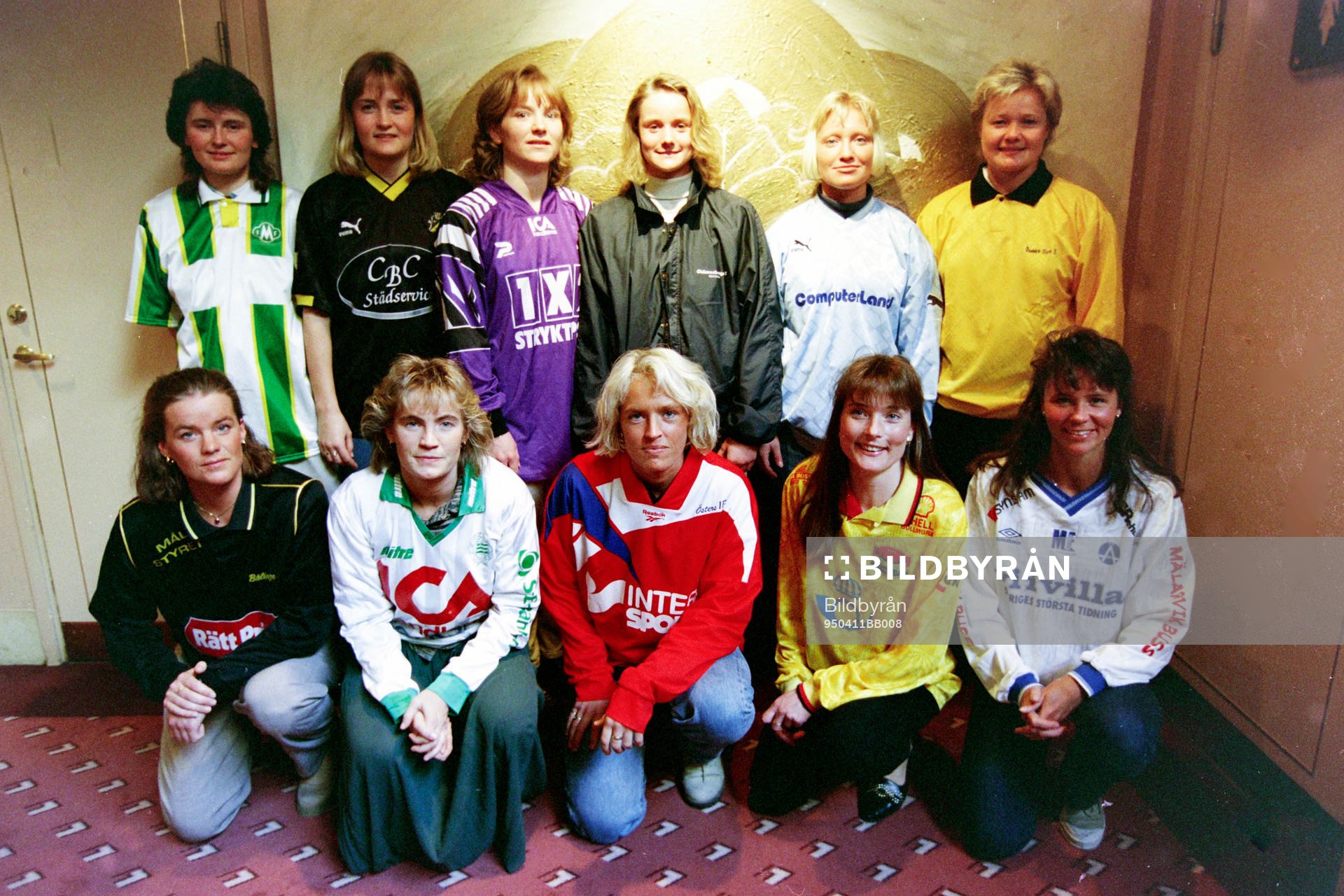 Bakre raden fr. v: Luiza Pendyk, Mallbacken, Paula