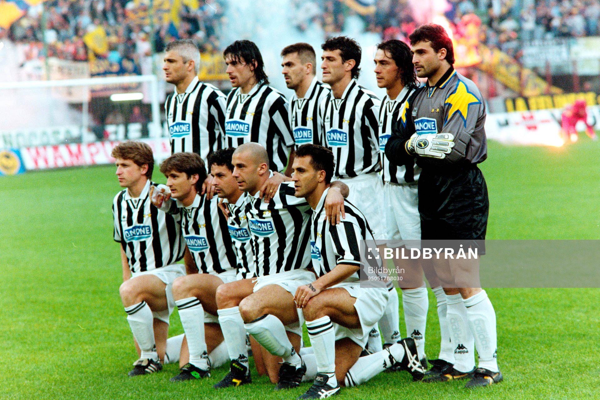 Fotboll, Uefacupen, Final, Juventus - Parma, 1-1: Juventus startelva.