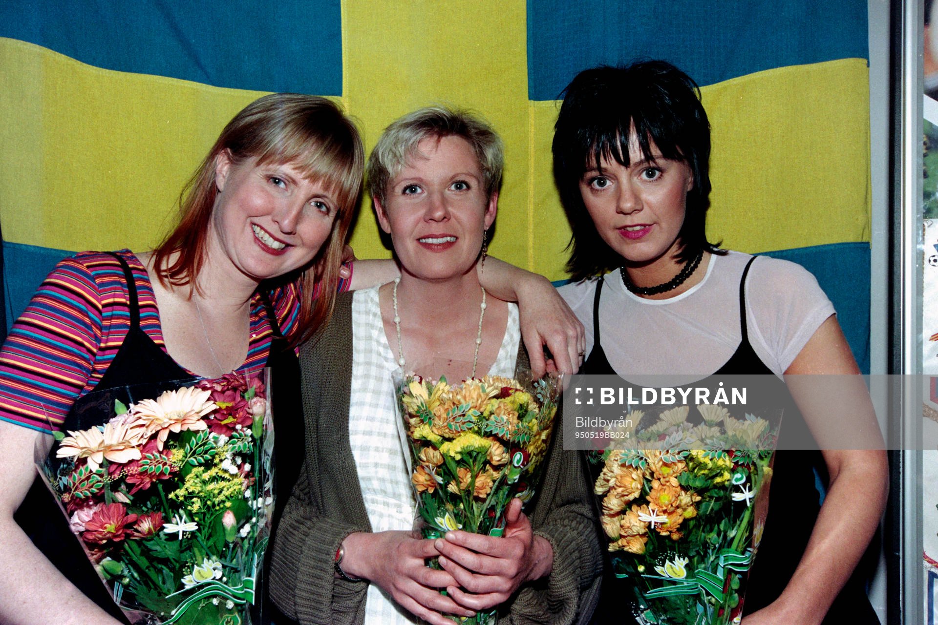 Kvinnorna bak VM-låten De e nu fr. v Marianne Flynner,