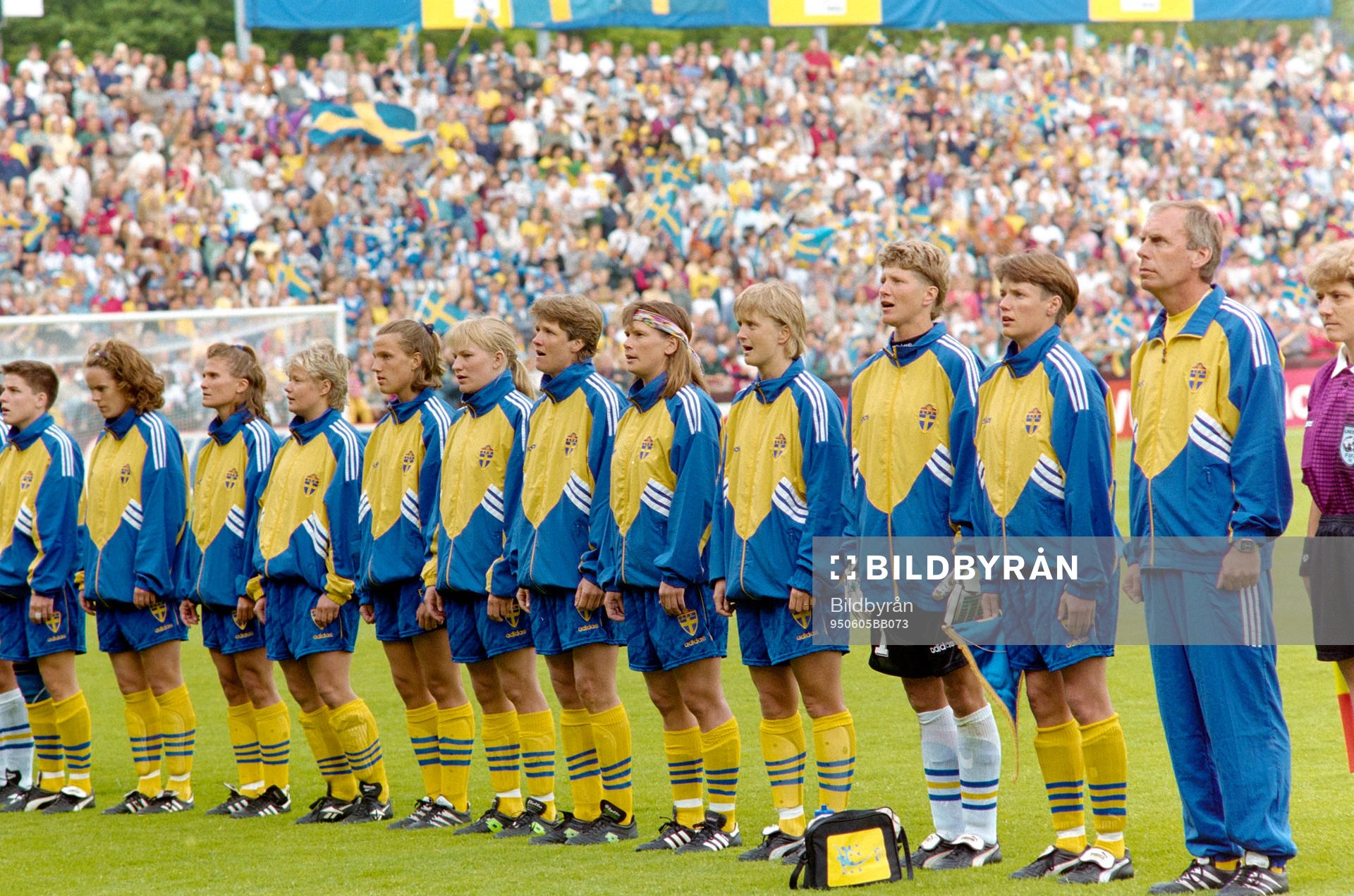 Det svenska laget innan matchstart