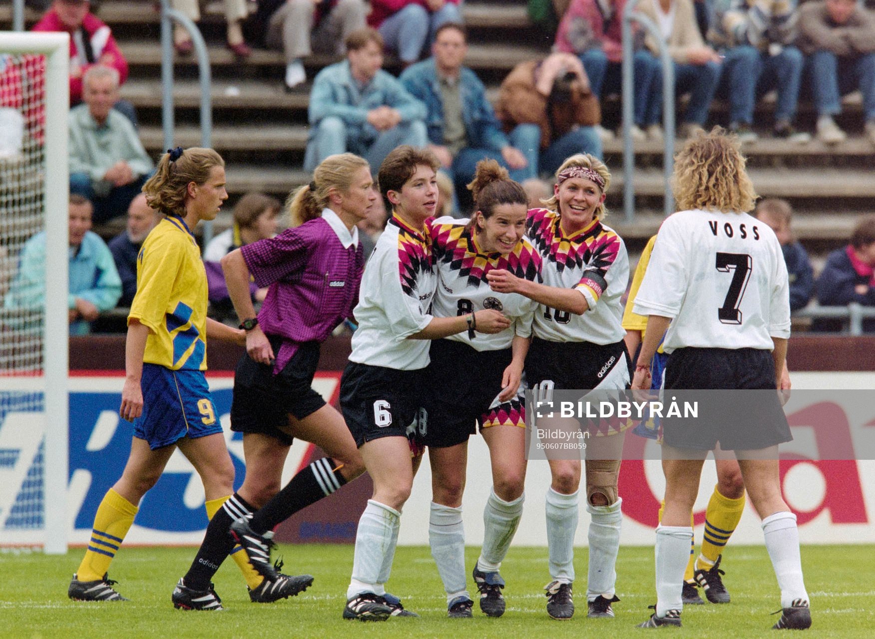 Maren Meinert, Bettina Wiegmann och Silvia Neid, Tyskland,