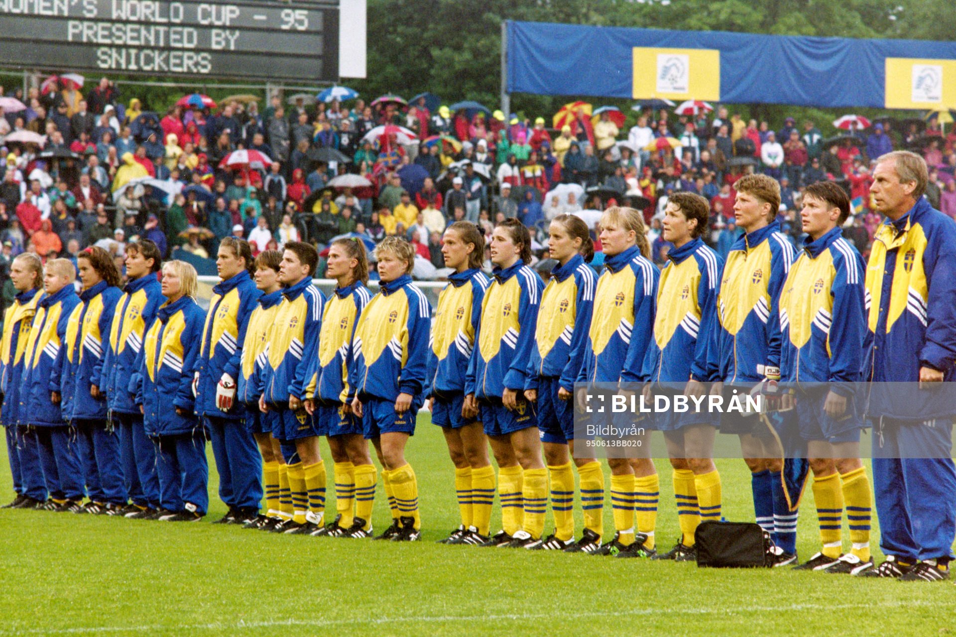 Det svenska laget innan matchstart