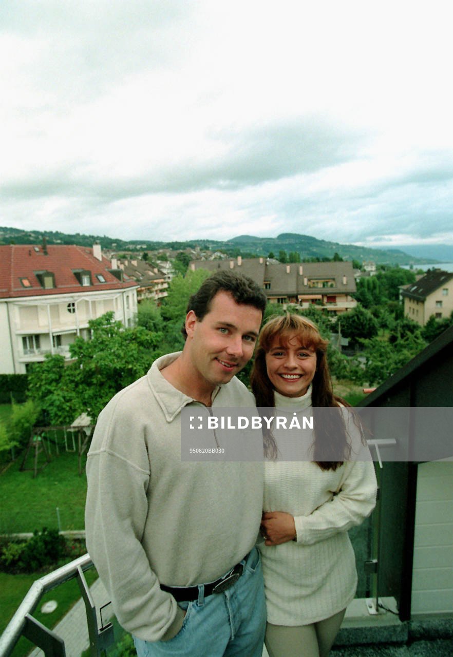 Stefan Rehn med sambo Anneli Lantz i Lausanne