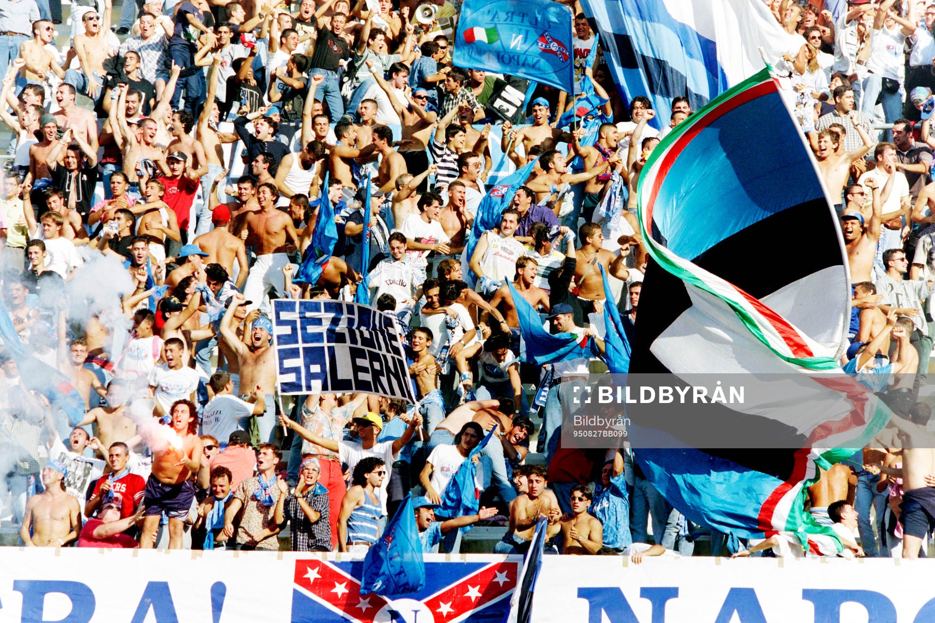 Hög stämning hos napolifansen