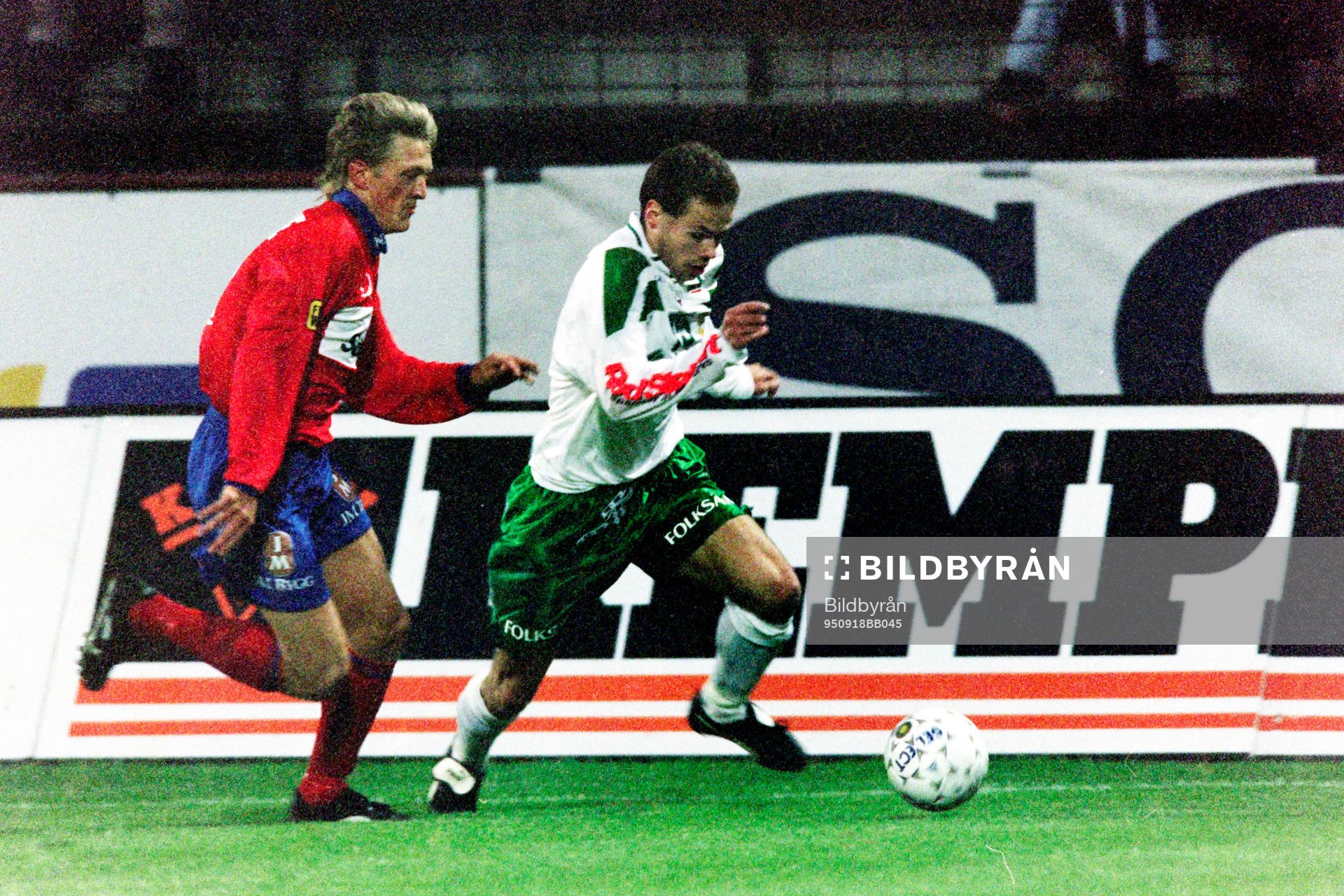 Fotboll, Allsvenskan, Hammarby - Örgryte, 0-1: Andreas Alm, Hammarby. 