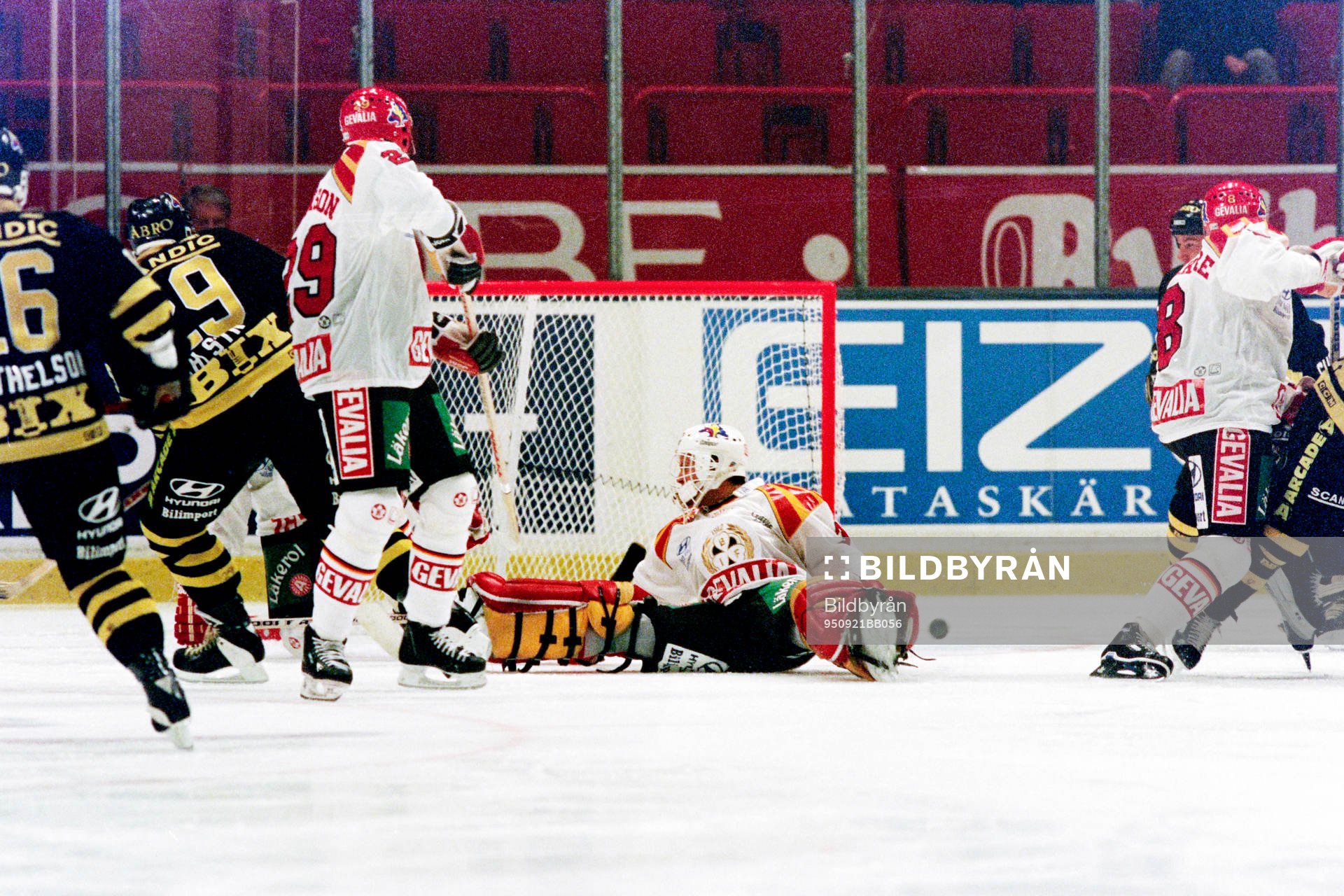 Situation framför brynäs målvakt Michael Sundlöv