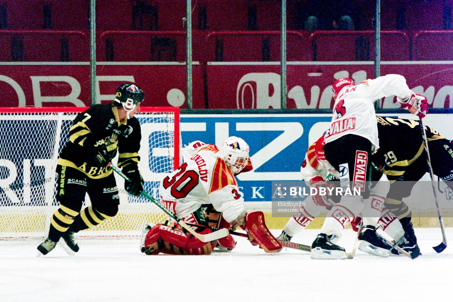 Situation framför brynäs målvakt Michael Sundlöv