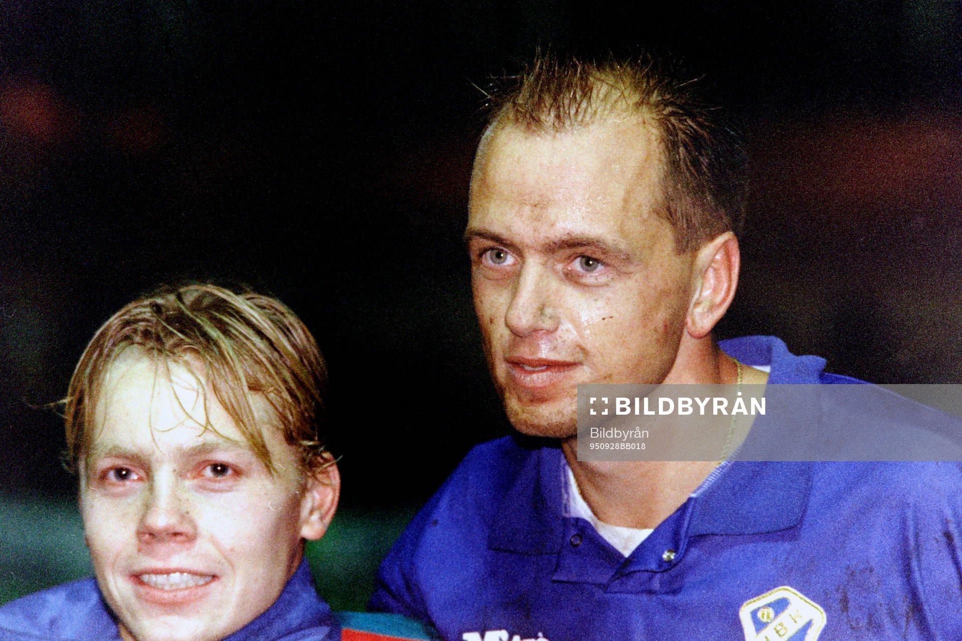 Halmstads målskyttar Robert Andersson och Tommy Andersson
