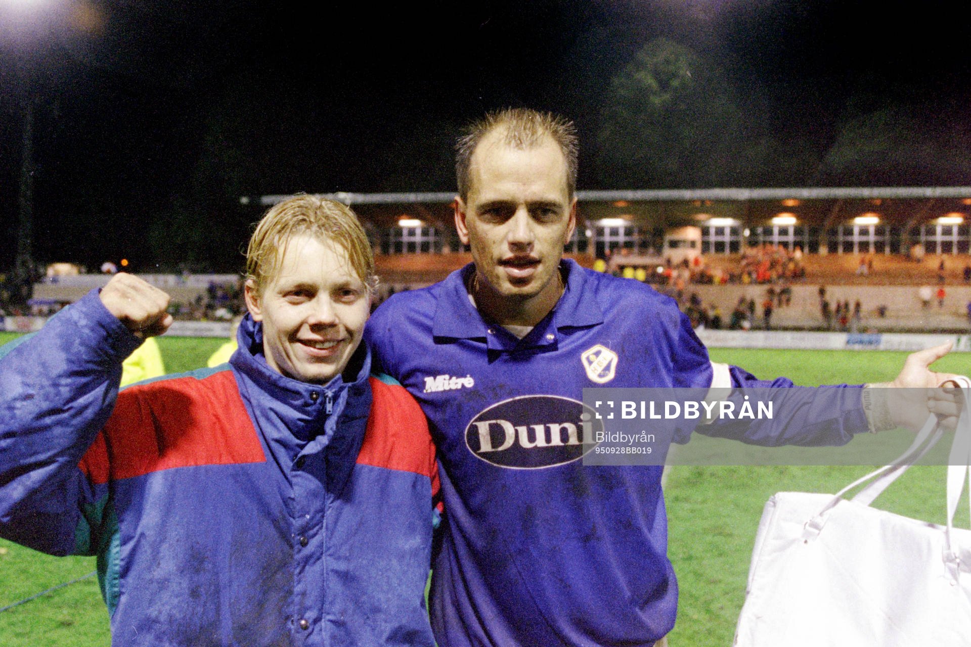 Halmstads målskyttar Robert Andersson och Tommy Andersson