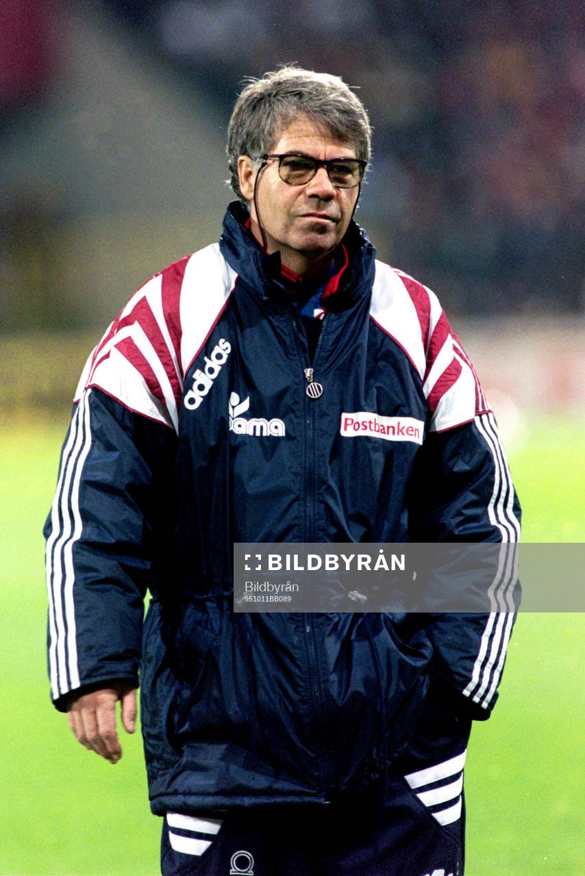 Fotboll, Norge - England, 0-0: Egil Olsen, förbundskapten i Norge.