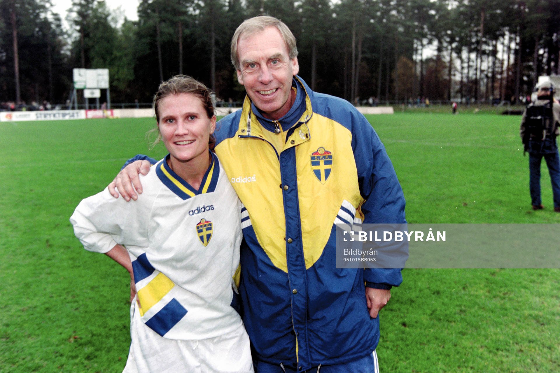 Ulrika Kalte och Bengt Simonsson, förbundskapten, Sverige