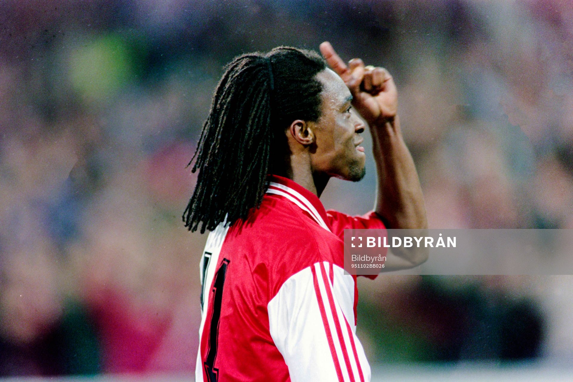 Fotboll, Cupvinnarcupen, Feyenoord - Everton, 1-0: Regi Blinker, Feyenoord jublar efter mål.