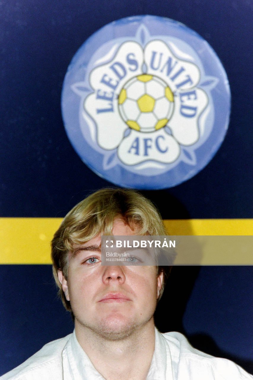 Fotboll, Premier League, Leeds: Tomas Brolin, Leeds. 
