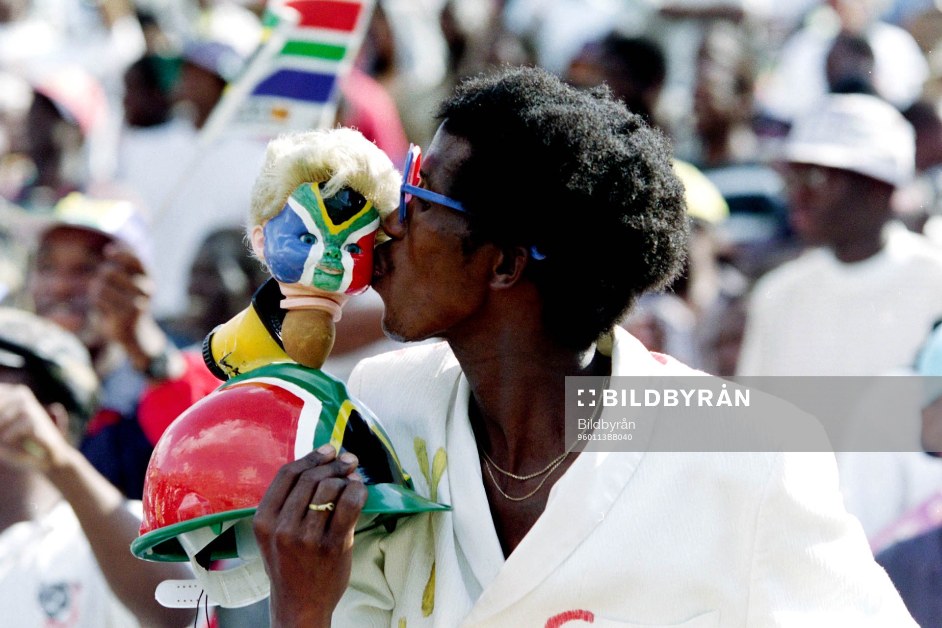 En supporter från Kamerun