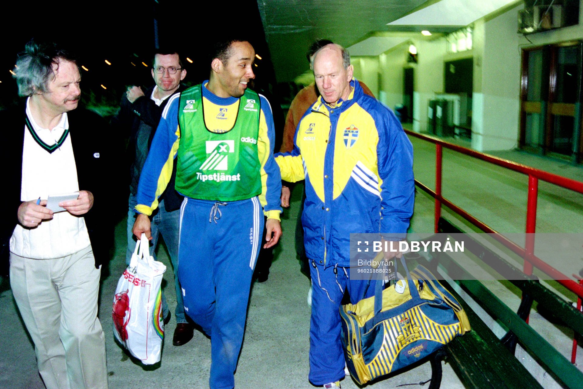 Martin Dahlin och Tommy Svensson, förbundskapten, Sverige
